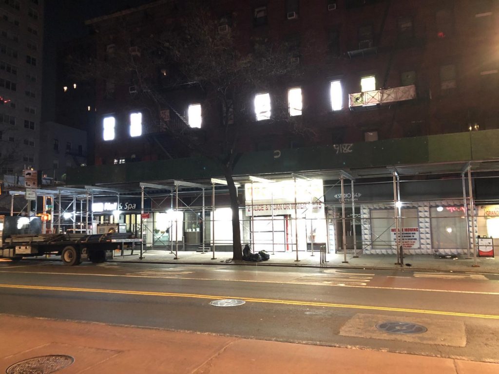 Sidewalk shed in brooklyn